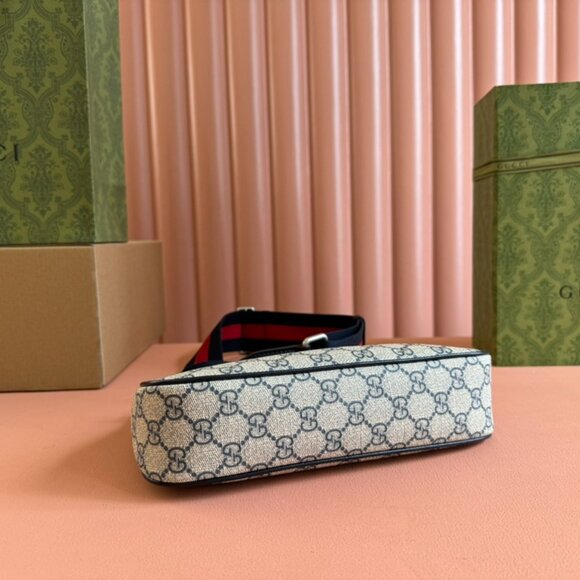 Gucci Navy Blue Ophidia Small Shoulder Bag, - Picture 7 of 9